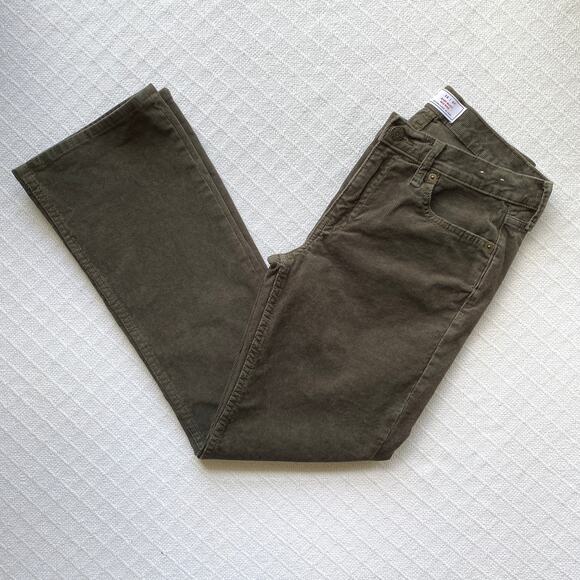 Gap Baby Boot Mid Rise Corduroy Pants Deep Depth Green Womens 6P / 28 Petite - Picture 6 of 9